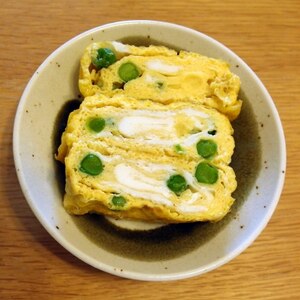 グリーンピースの卵焼き
